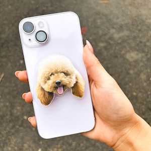 Personalized Phone Grip, Custom Magnetic Phone Grip, Pet Photo Phone Grip, Dog Mom Gift