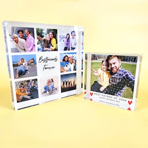 Kundenspezifisches Fotogeschenk | Acryl Bilderrahmen | Acryl Fotoblock | Geschenk für Ihn | Geschenk für Papa | Personalisierte Foto | Vatertags-Geschenke