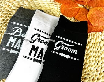 Personalized Groomsmen Socks, Wedding Party Gift