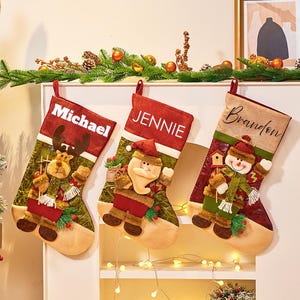 Christmas Stocking Personalized Stockings Christmas Stocking Family Stocking Monogram 3D Christmas Stocking Christmas Gifts Christmas Decor