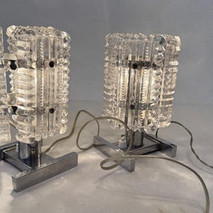 Vintage table lamps, Mid-century bedside lamps