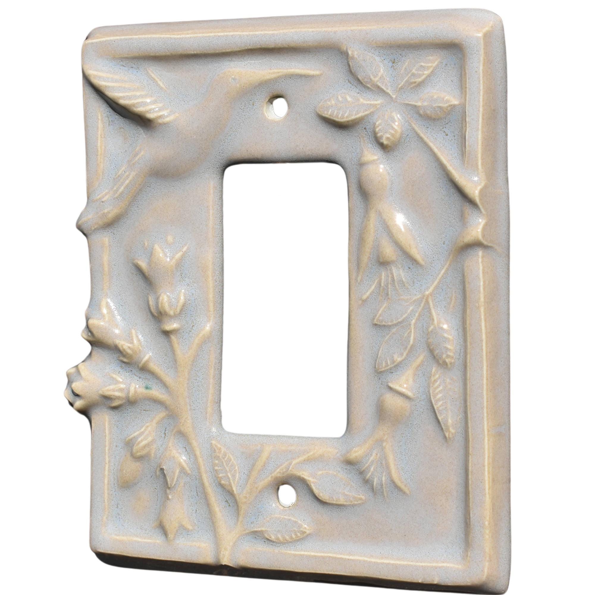MADE TO ORDER: Hummingbird Ceramic Gfi Single Rocker Light Switch Cover ...