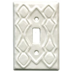 MADE TO ORDER: Dragonflies Ceramic Single Toggle Light Switch Plate in Eggshell Glaze
