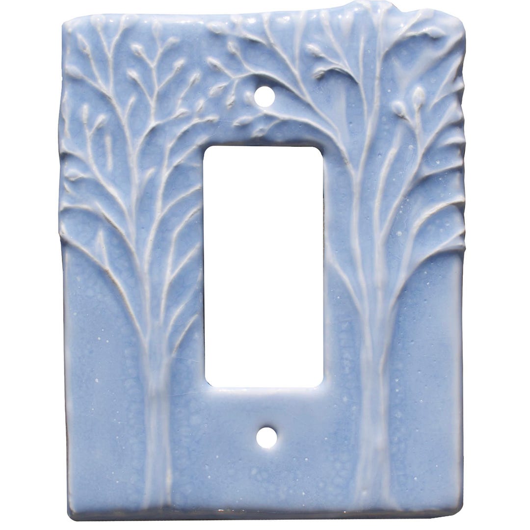Trees Ceramic Single Rocker GFI Light Switch Plate