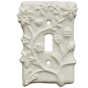 BESTÄLLNINGSTILLVERKAD: Vine keramisk konst enkel vippströmbrytarplatta i äggskalglasyr