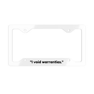 Metal License Plate Frame, Funny Car Accessory, Humor Gift for Mechanics, Automotive Enthusiasts, Quirky Home Decor, Vehicle Decoration