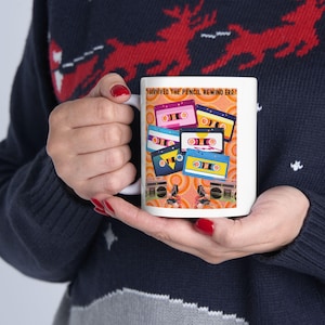Colorful Retro Ceramic Mug, Perfect for Coffee Lovers, Fun Gift for Birthdays, Holidays, Home Decor, Kitchenware