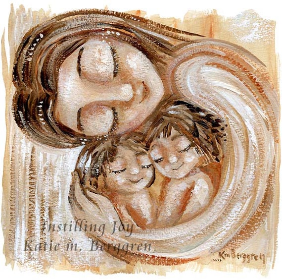 nude дети Instilling Joy Mother With Two Kids, Warm Neutral Art, Nude Mother Children  Limited Edition Option - Etsy Canada