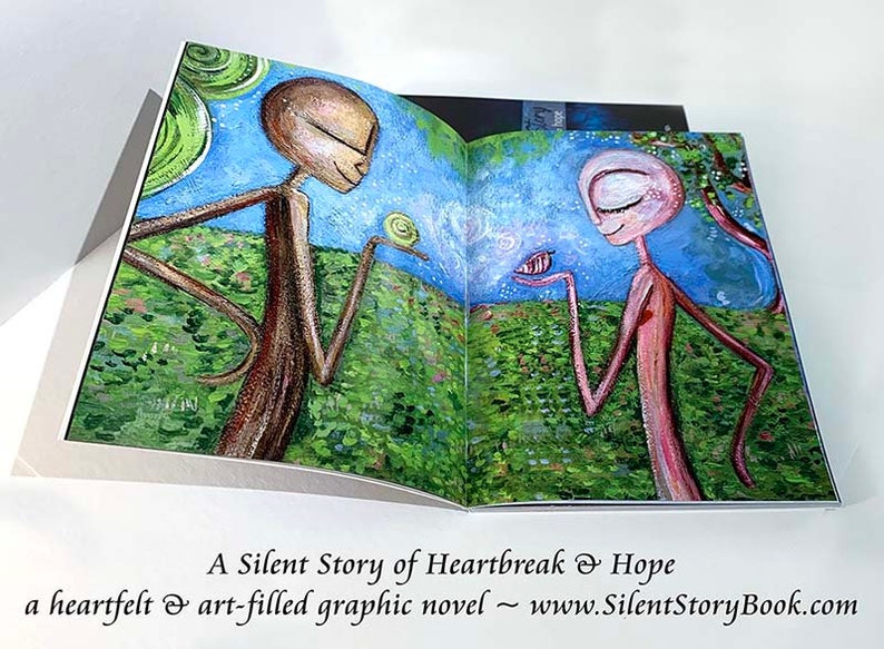 Silent Story by Katie m. Berggren a wordless art book of loss, hope and friendship image 4