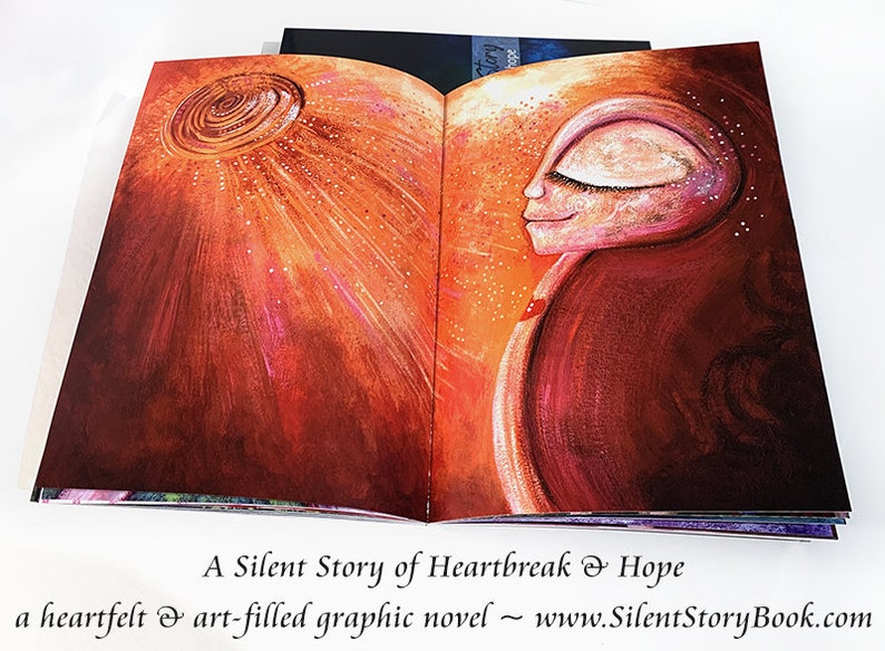 Silent Story by Katie m. Berggren a wordless art book of loss, hope and friendship image 8