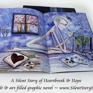 Silent Story by Katie m. Berggren a wordless art book of loss, hope and friendship image 5