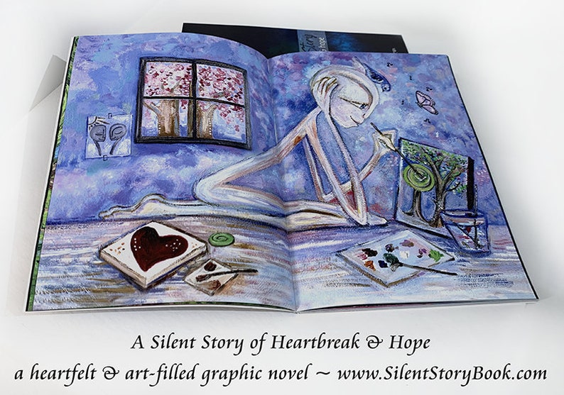 Silent Story by Katie m. Berggren a wordless art book of loss, hope and friendship image 5