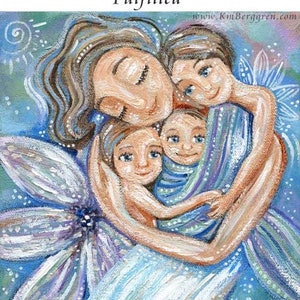 Mothers Gift for Mama with Three, Unique Babywearing Gift, Keepsake for Mom, Art from KmBerggren Original Painting - Fulfilled