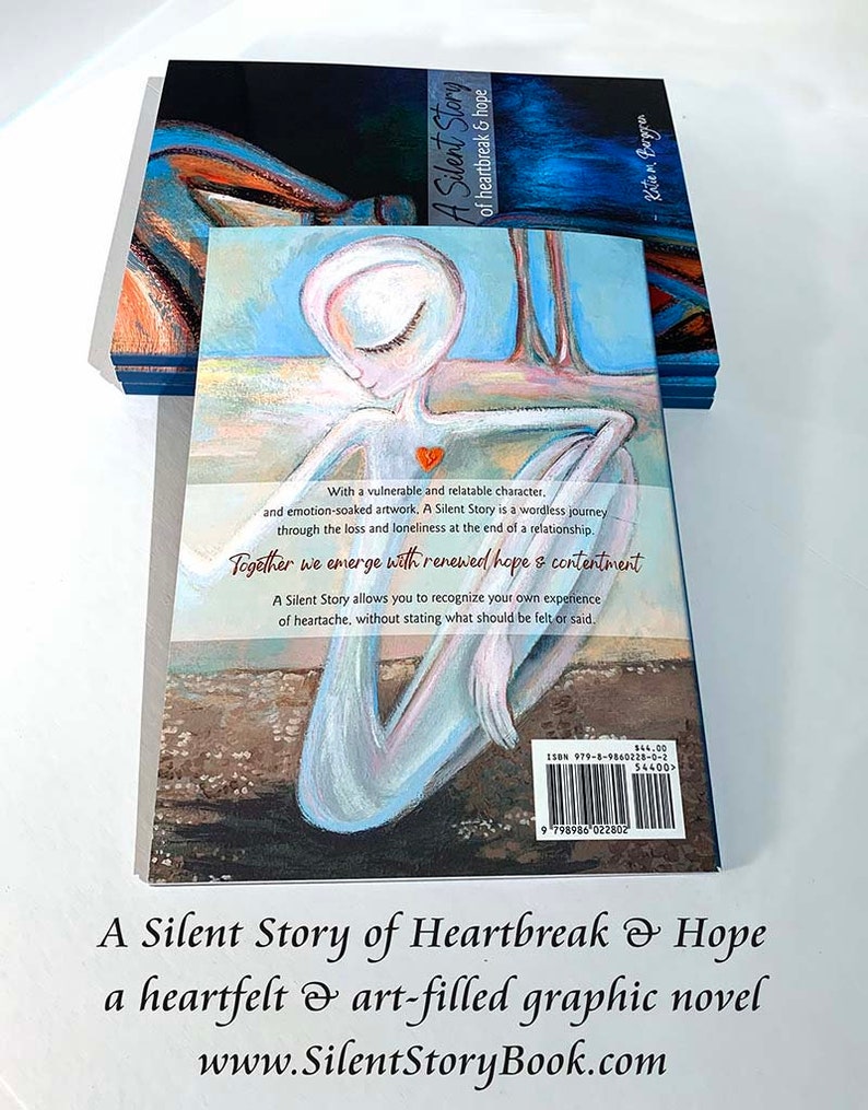 Silent Story by Katie m. Berggren a wordless art book of loss, hope and friendship image 2