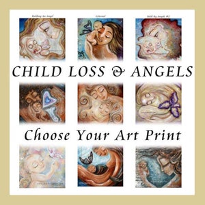 INFANT & CHILD LOSS ~ 14 Precious Angel art print styles to Choose From - KmBerggren