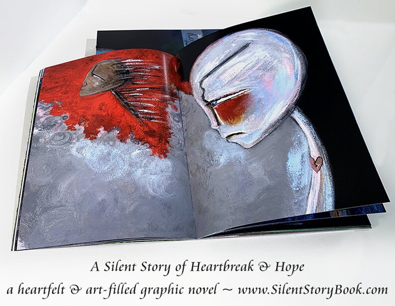 Silent Story by Katie m. Berggren a wordless art book of loss, hope and friendship image 7