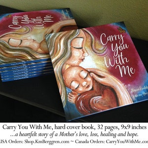 Condolence Gift Set for Loss Mom, Sympathy after Miscarriage, Carry You With Me memorial ~ an illustrated storybook of love & loss