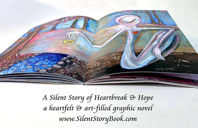 Silent Story by Katie m. Berggren a wordless art book of loss, hope and friendship image 3