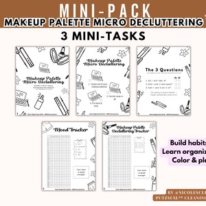 Declutter Makeup Palette – ADHD Makeup Reset for Overwhelmed Bathrooms – Micro Decluttering Printable