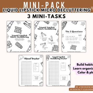 Declutter Liquid Lipstick – ADHD Makeup Reset for Overwhelmed Bathrooms – Micro Decluttering Printable