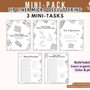 Declutter Lip Liner – ADHD Makeup Reset for Overwhelmed Bathrooms – Micro Decluttering Printable