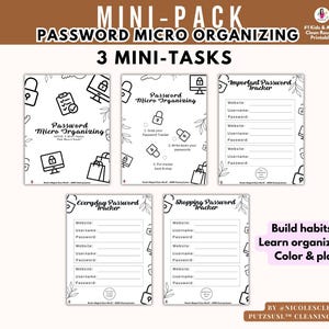 Password Micro Organizing – ADHD 3 Mini-Tasks for Password Chaos – Pick Three & Track™