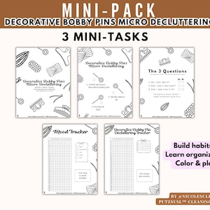 Declutter Decorative Bobby Pins – ADHD Makeup Reset for Overwhelmed Bathrooms – Micro Decluttering Printable