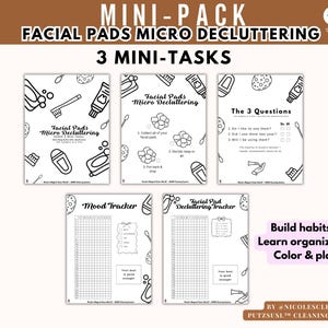 Declutter Facial Pads – ADHD Bathroom Reset for Overwhelmed Bathrooms – Micro Decluttering Printable