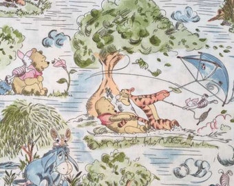 Winnie The Pooh Fabric Disney Eeyore Tigger Kite Toile Cotton Fabric t5/26