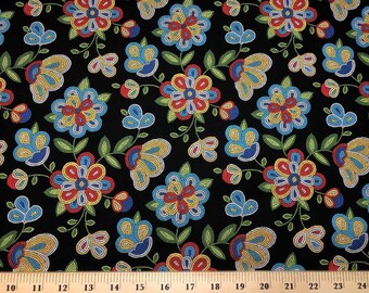Purple Cotton Fabric Tucson Beaded Print