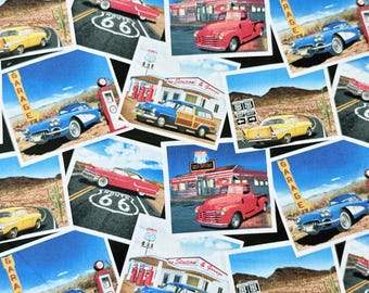 Lambrekin kuchenny Route 66 - wycieczka samochodem po oknie Rt 66 - wystrój jaskini mężczyzny