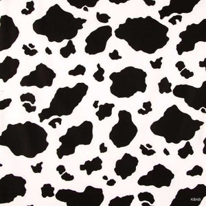 Zwart-witte koe huid stof koe vlekken stof melkveebedrijf dieren vee boerderij kleding quilten katoenen stof w1/29