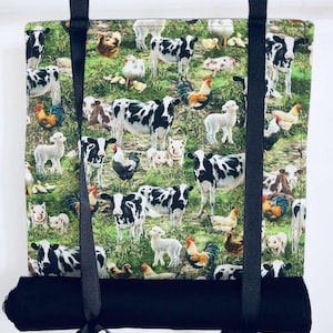 Classroom Door Window Curtain, Country Farm Animal Teacher Roll Up Window Privacy Shade, Security Cover For Office & School Class Safety