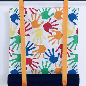 Classroom Door Window Curtain, Kids Handprint Teacher Roll Up Window Privacy Shade, Security Cover For Office & School Class Safety