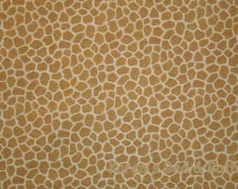Giraffe Fabric with Cobblestone Print By the Yard or Half Yard Patty Reed Safari Babies Cotton Quilting Fabric t5-33