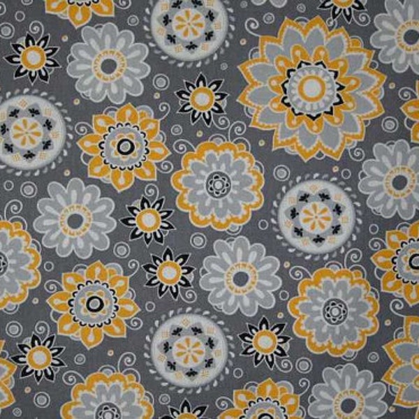 Gray Yellow Fabric Etsy