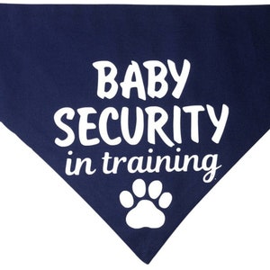 Baby Security Dog Bandana Baby Security In Training Birth Announcement Dog Bandana New Baby Pregnancy Neckerchief Kerchief Bandana Neckwear