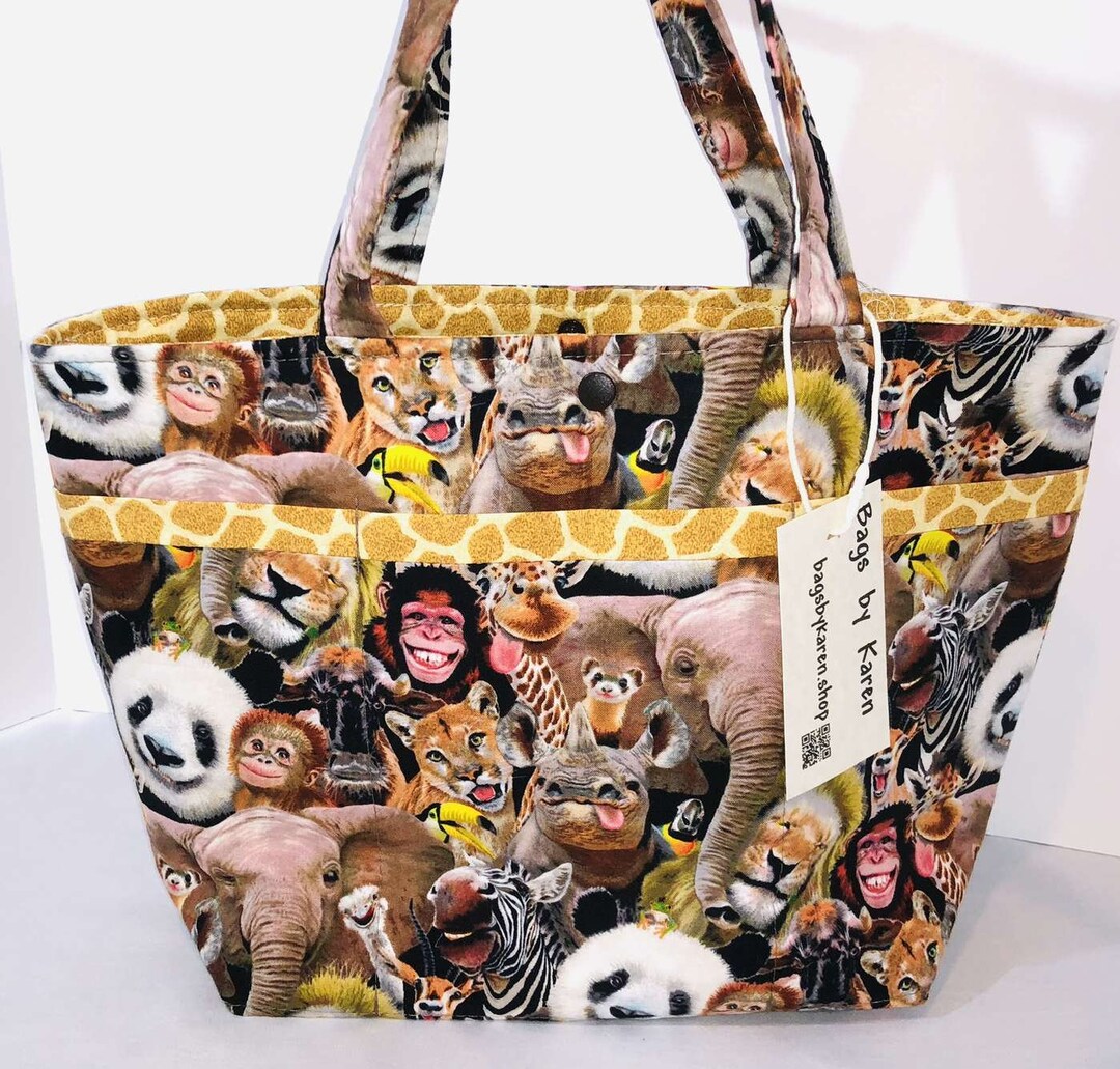 Safari Baby Zoo Animals Handbag Purse Panda Bear Elephant Etsy