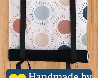 Classroom Door Curtain – Tribal Sun Roll Up Panel – School Security Window Cover for Teachers – Boho Southwestern Style
