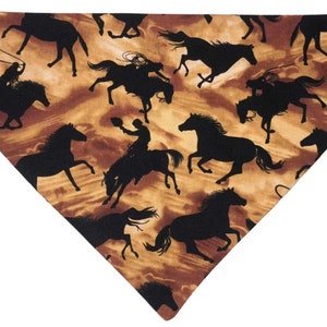 Gepersonaliseerde rodeo-cowboy-paard hondenbandana: omkeerbare stropdas voor huisdieren