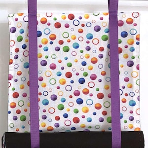 Classroom Door Window Curtain, Colorful Bubbles on White Roll Up Teacher Window Privacy Shade, Security Cover Office & School Class Safety