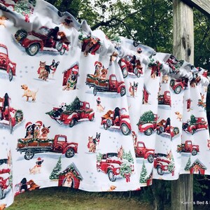 The image is a guide for choosing the perfect number of handmade valances for a window. It provides a visual representation of how the width of the valance changes with the number of panels used.