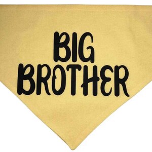 Big Brother Dog Bandana Older Larger Brother Birth Announcement Dog Bandana New Baby Pregnancy Neckerchief Kerchief Bandana Neckwear