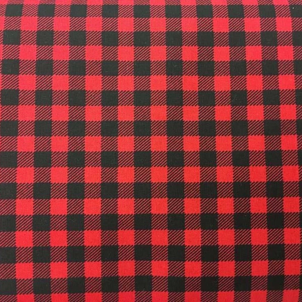 Red Black Buffalo Check Fabric Black Red Farmhouse 3/8 Inch Checks Plaid Quilting Fabric By the Yard HY w5/9