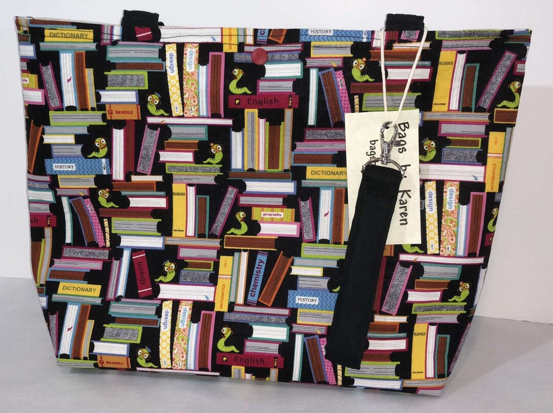School Book Worm Black Shoulder Bag Purse Library Textbooks Classroom ...