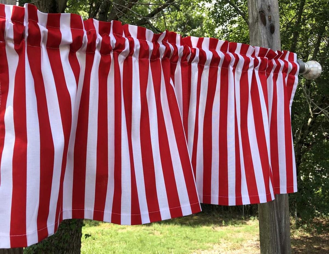 Red & White 7/8 Inch Striped Valance Awning Stripe RV Camper Etsy