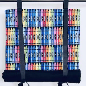 Classroom Door Window Curtain, Crayons Art Teacher Roll Up Window Privacy Shade, Security Cover For Office & School Class Safety Protection