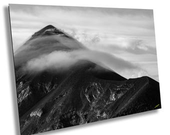 Clouds  over Volcan de Fuego taken by Volcan Acatenango in Guatemala, a photograph printed on paper, canvas, acrylic or metal
