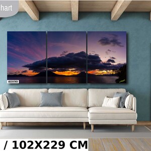 Fine Art Print of a Sunset on Lake Atitlan overlooking its amazing volcanoes in Guatemala, a photo printed on paper, canvas, acrylic, metal