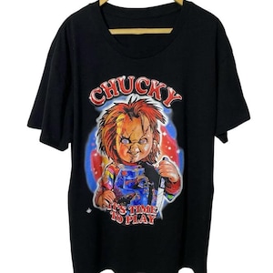 Retro Chucky Horror Movie Characters Halloween Shirt, Horror Move Vintage 90s Tee, Chucky Shirt, Horror Character Tee